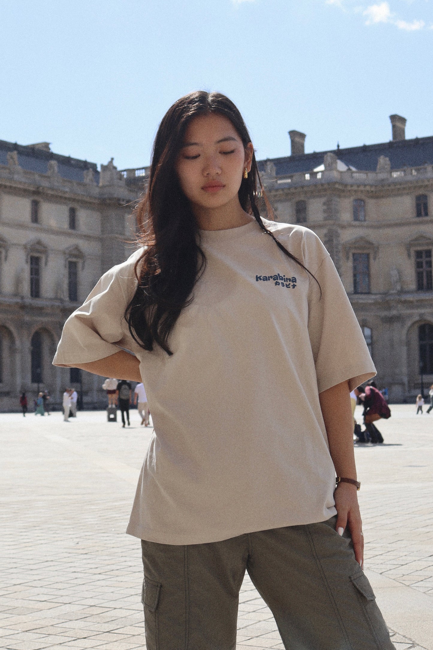 T-shirt KARABINA — Beige